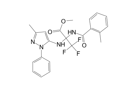 3,3,3-Trifluoro-2-(2-methyl-benzoylamino)-2-(5-methyl-2-phenyl-2H-pyrazol-3-ylamino)-propionic acid methyl ester