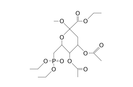 Ethyl (methyl 4,5-di-O-acetyl-3-deoxy-D-arabino-heptulo-pyranoside)-onate 7-(diethyl-phosphonate)