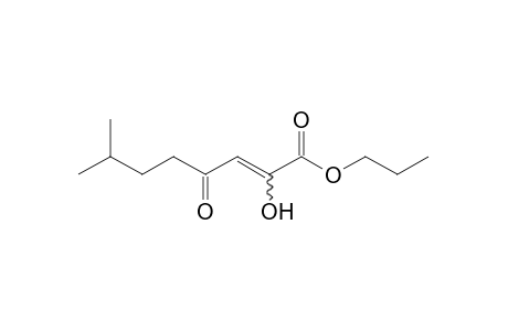2-hydroxy-7-methyl-4-oxo-2-octenoic acid, propyl ester