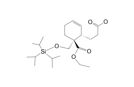 3-[(1R*,2R*)-E-ETHOXYCARBONYL-2-TRIISOPROPYLSILYLOXYMETHYL)-CYCLOHEX-5-ENYL]-PROPANOIC-ACID