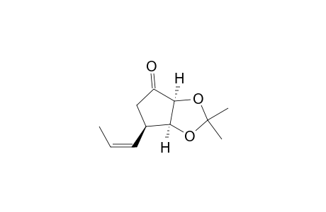 4H-Cyclopenta-1,3-dioxol-4-one, tetrahydro-2,2-dimethyl-6-(1-propenyl)-, [3aS-[3a.alpha.,6.beta.(Z),6a.alpha.]]-