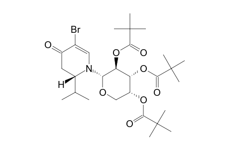 (2R)-N-(2',3',4'-TRI-O-PIVALOYL-ALPHA-D-ARABINOPYRANOSYL)-5-BROMO-2-ISOPROPYL-5,6-DEHYDROPIPERIDIN-4-ONE