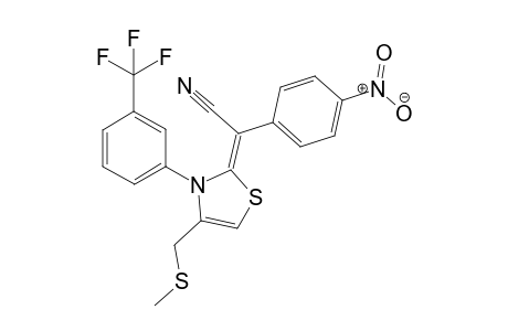 [4-Methylsulfanylmethyl-3-(3-trifluoromethylphenyl)-2,3-dihydrothiazol-2-ylidene]-(4-nitrophenyl)acetonitrile