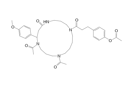 1,5,9,13-Tetraazacycloheptadecan-6-one, 9,13-diacetyl-1-[3-[4-(acetyloxy)phenyl]-1-oxopropyl]-8-(4-methoxyphenyl)-, (S)-