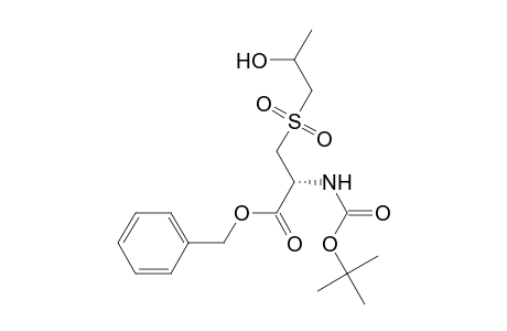 L-Alanine, N-[(1,1-dimethylethoxy)carbonyl]-3-[(2-hydroxypropyl)sulfonyl]-, phenylmethyl ester, (S)-