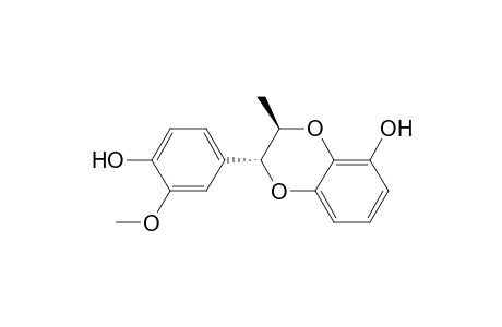 (2R,3R)-2-(3-methoxy-4-oxidanyl-phenyl)-3-methyl-2,3-dihydro-1,4-benzodioxin-5-ol