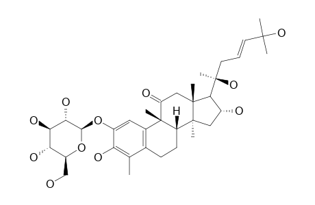 FEVICORDIN-E-GLUCOSIDE;2-(BETA-D-GLUCOPYRANOSYLOXY)-3,16-ALPHA,20,25-TETRAHYDROXY-29-NORCUCRBITA-1,3,5(10),23E-TETRAENE-11,22-DIONE