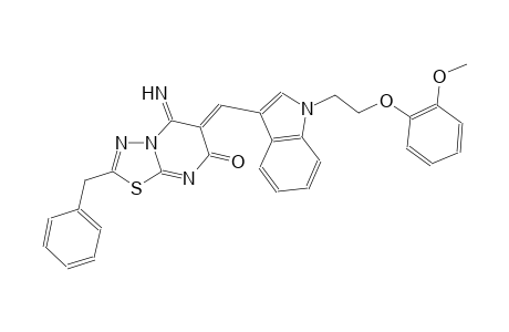 7H-[1,3,4]thiadiazolo[3,2-a]pyrimidin-7-one, 5,6-dihydro-5-imino-6-[[1-[2-(2-methoxyphenoxy)ethyl]-1H-indol-3-yl]methylene]-2-(phenylmethyl)-, (6Z)-
