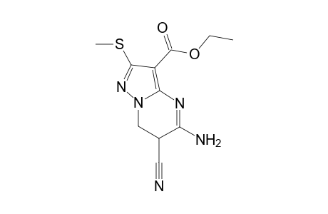 Ethyl 5-amino-6-cyano-2-methylthio-6,7-dihydropyrazolo[1,5-a]pyrimidine-3-carboxylate