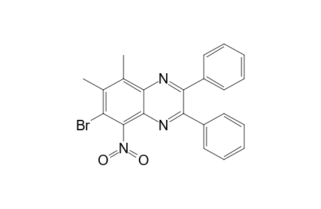 7-Bromanyl-5,6-dimethyl-8-nitro-2,3-diphenyl-quinoxaline