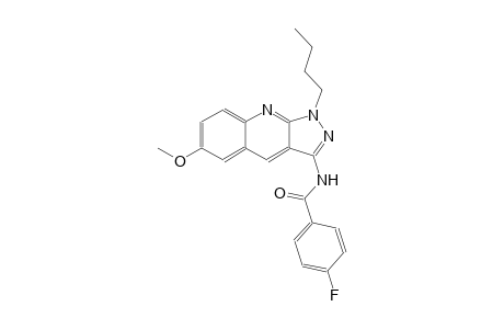 N-(1-butyl-6-methoxy-1H-pyrazolo[3,4-b]quinolin-3-yl)-4-fluorobenzamide