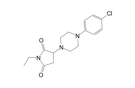 3-[4-(4-chlorophenyl)-1-piperazinyl]-1-ethyl-2,5-pyrrolidinedione