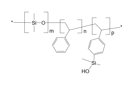 Styrene-4-dimethylhydroxysilylstyrene copolymer (9:1), grafted with poly(dimethylsiloxane)