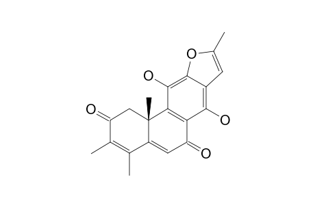 TEUVINCENONE-F;12,16-EPOXY-11,14-DIHYDROXY-17-(15->16),18-(4->3)-DI-ABEO-ABIETA-3,5,8,11,13,15-HEXAENE-2,7-DIONE