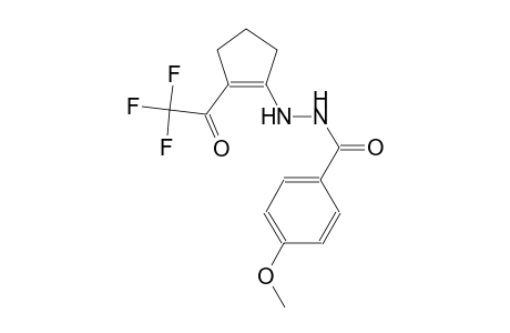 4-methoxy-N'-[2-(trifluoroacetyl)-1-cyclopenten-1-yl]benzohydrazide