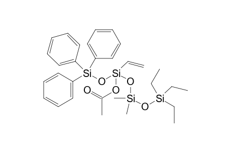 3-acetoxy-7,7,7-triethyl-5,5-dimethyl-1,1,1-triphenyl-3-vinyltetrasiloxane