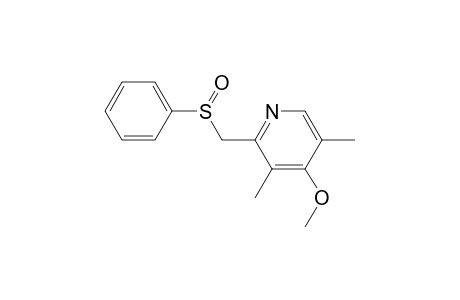 4-methoxy-3,5-dimethyl-2-(phenylsulfinylmethyl)pyridine