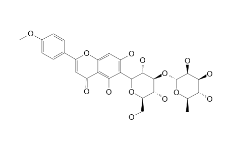 ACACETIN-6-C-[ALPHA-L-RHAMNOPYRANOSYL-(1->3)-BETA-D-GLUCOPYRANOSIDE]