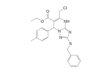 Ethyl 7-(4-methylphenyl)-2-benzylthio-5-chloromethyl-4,7-dihydro-1,2,4-triazolo[1,5-a]pyrimidine-6-carboxylate