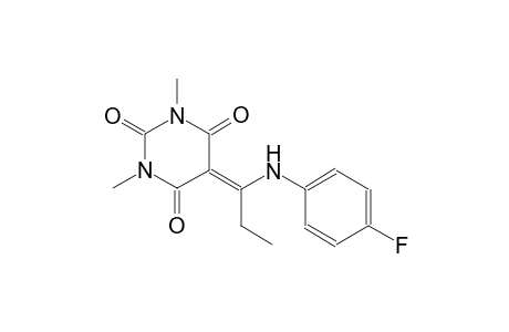 5-[1-(4-fluoroanilino)propylidene]-1,3-dimethyl-2,4,6(1H,3H,5H)-pyrimidinetrione