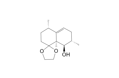 Spiro[1,3-dioxolane-2,1'(2'H)-naphthalen]-8'-ol, 3',4',6',7',8',8'a-hexahydro-4',7',8'a-trimethyl-, (4'.alpha.,7'.alpha.,8'.beta.,8'a.beta.)-