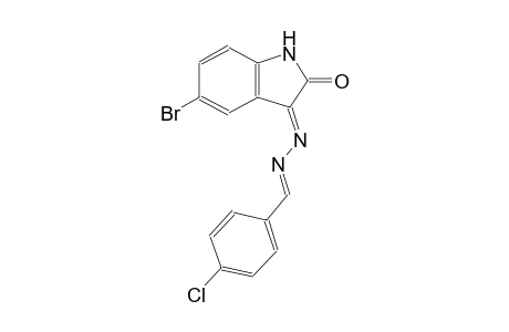 benzaldehyde, 4-chloro-, [(3E)-5-bromo-1,2-dihydro-2-oxo-3H-indol-3-ylidene]hydrazone