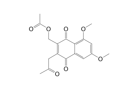 2-ACETOXYMETHYL-6,8-DIMETHOXY-3-(2'-OXOPROPYL)-1,4-NAPHTHOQUINONE