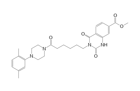 methyl 3-{6-[4-(2,5-dimethylphenyl)-1-piperazinyl]-6-oxohexyl}-2,4-dioxo-1,2,3,4-tetrahydro-7-quinazolinecarboxylate
