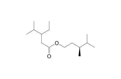 Pentanoic acid, 3,4-dimethyl-, 3-ethyl-4-methylpentyl ester, [S-(R*,R*)]-