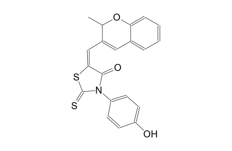 4-thiazolidinone, 3-(4-hydroxyphenyl)-5-[(2-methyl-2H-1-benzopyran-3-yl)methylene]-2-thioxo-, (5E)-