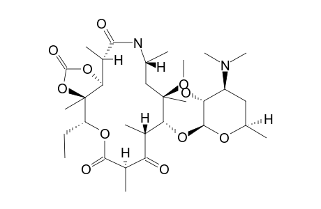 6-O-METHYL-3-OXO-8A-AZA-8A-HOMOERYTHROMYCIN_A_11,12-CYCLIC-CARBONATE