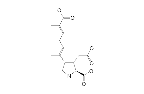 (2S,3S,4S)-3-(carboxymethyl)-4-[(1E,4E)-6-hydroxy-6-keto-1,5-dimethyl-hexa-1,4-dienyl]proline