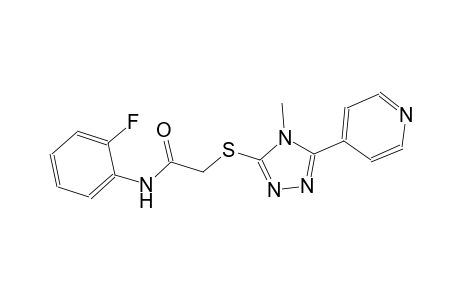 N-(2-fluorophenyl)-2-{[4-methyl-5-(4-pyridinyl)-4H-1,2,4-triazol-3-yl]sulfanyl}acetamide