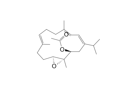 GIBBEROSENE_B;(11-S*,12-R*,13-S*,1-E,3-E,7-E)-13-ACETOXY-11,12-EPOXYCEMBRA-1,3,7-TRIENE