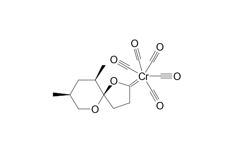 (5S*,8R*,10S*)-8,10-Dimethyl-1,6-dioxaaspiro[4.5]decanylidene-2-hex-4-yn-1-yl)-2-(pentacarbonylchromium)