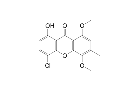 5-Chloranyl-1,4-dimethoxy-3-methyl-8-oxidanyl-xanthen-9-one