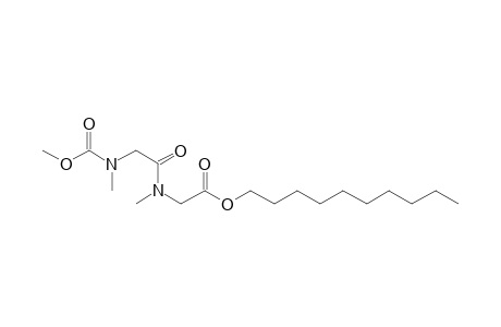 Sarcosylsarcosine, N-methoxycarbonyl-, decyl ester