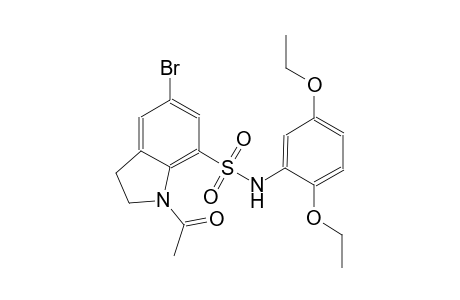1H-indole-7-sulfonamide, 1-acetyl-5-bromo-N-(2,5-diethoxyphenyl)-2,3-dihydro-
