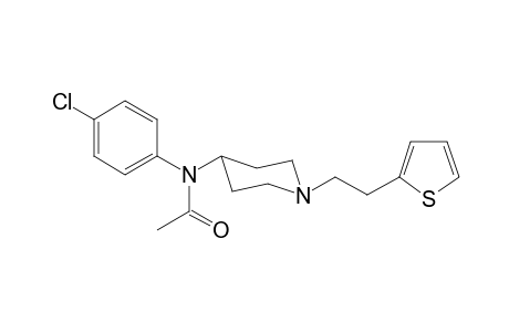 N-(4-Chlorophenyl)-N-(1-[(2-thiophen-2-yl)ethyl]piperidin-4-yl)acetamide