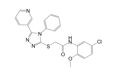 N-(5-chloro-2-methoxyphenyl)-2-{[4-phenyl-5-(3-pyridinyl)-4H-1,2,4-triazol-3-yl]sulfanyl}acetamide