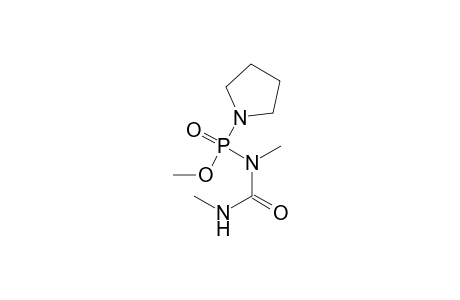 Phosphonamidic acid, N-methyl-N-[(methylamino)carbonyl]-P-1-pyrrolidinyl-, methyl ester