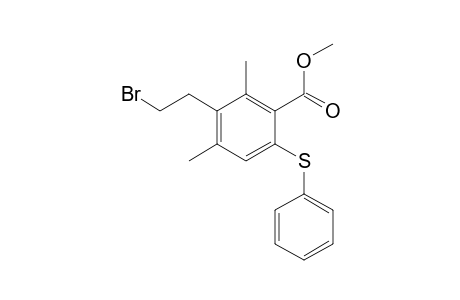 Methyl 4,6-dimethyl-5-(2-bromoethyl)-2-(phenylsulfanyl)benzoate