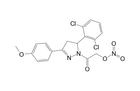 5-(2,6-Dichlorophenyl)-4,5-dihydro-3-(4-methoxyphenyl)-1-(2-nitrooxyacetyl)-1H-pyrazole