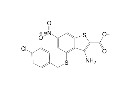 3-Amino-4-[(4-chlorobenzyl)thio]-6-nitro-benzothiophene-2-carboxylic acid methyl ester