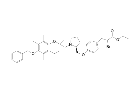 Ethyl 2-bromo-3-[4-[2-[N-(2R/S)-(6-Benzyloxy-2,5,7,8-tetramethylchroman-2-ylmethyl)-(2S)-pyrrolidine-2-methoxy]phenyl]propanoate
