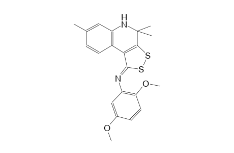 2,5-dimethoxy-N-[(1Z)-4,4,7-trimethyl-4,5-dihydro-1H-[1,2]dithiolo[3,4-c]quinolin-1-ylidene]aniline
