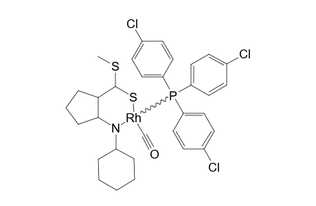 #1B;[RH(CACSM)(CO)[P(PARA-CL-PH)3]];[METHYL-2-(CYCLOHEXYLAMINO)-1-CYCLOPENTENE-1-DITHIOCARBOXYLATO-KAPPA-N,KAPPA-S]-CARBONYL-TRIS-(PARA-CHLORO-PHENYL)-PHOSPHIN