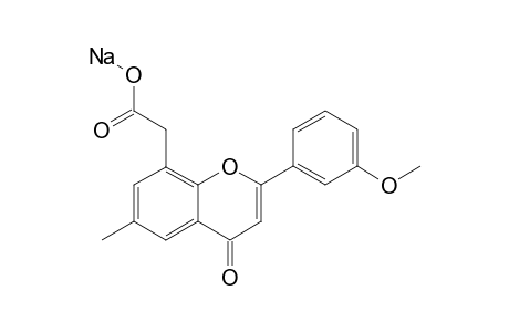 SODIUM-8-CARBOXYLATOMETHYL-2-(3'-METHOXYPHENYL)-6-METHYL-4H-1-BENZOPYRAN-4-ONE
