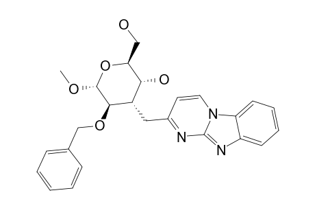 2-(METHYL-2-O-BENZYL-3-DEOXY-ALPHA-D-ALTROPYRANOSID-3-YLMETHYL)-BENZO-[4,5]-IMIDAZO-[1,2-A]-PYRIMIDINE