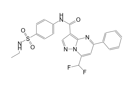 7-(difluoromethyl)-N-{4-[(ethylamino)sulfonyl]phenyl}-5-phenylpyrazolo[1,5-a]pyrimidine-3-carboxamide